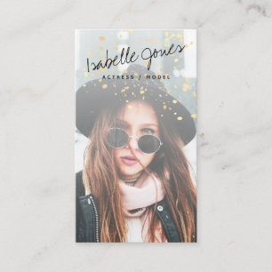 Visita Ator Model Singer Dancer Pink Photo Cartão de visi