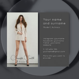 Visita Atriz de modelo adicione seu próprio Cartão de vis