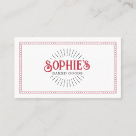 Visita Baker Bakery Logotipo Dessert Catering Cartão de v