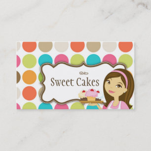 Visita Baker Cup Cakes Bakery Doce Treatores Cartão de vi