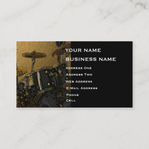 Visita Baterista - cartão de indústria musical