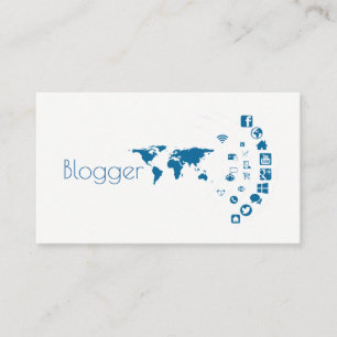 Visita Blogueiro, mídia social, siga-me Cartão de visit