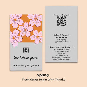 Visita Blooms de primavera nos ajuda a aumentar o cartão 