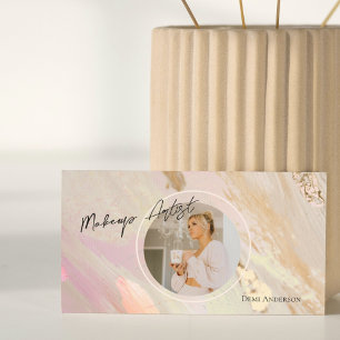 Visita Blush Neutro Moderno   Makeup Artist Cartão de vis