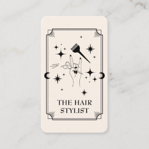 Visita Cabelo de Placa Tarot Stylist Celestial Cartão de