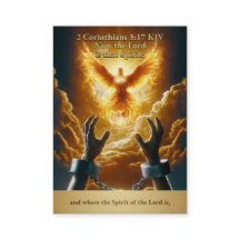 Caixa de cartão Liberty Dove - 2 Corinthians 3:17