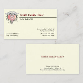 Visita Cardiologista Doutor Símbolo Médico Cartão de visi