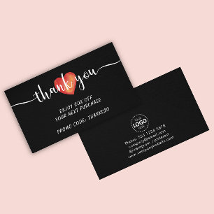 Visita Carregamento de logotipo Obrigado Desconto Cartão 