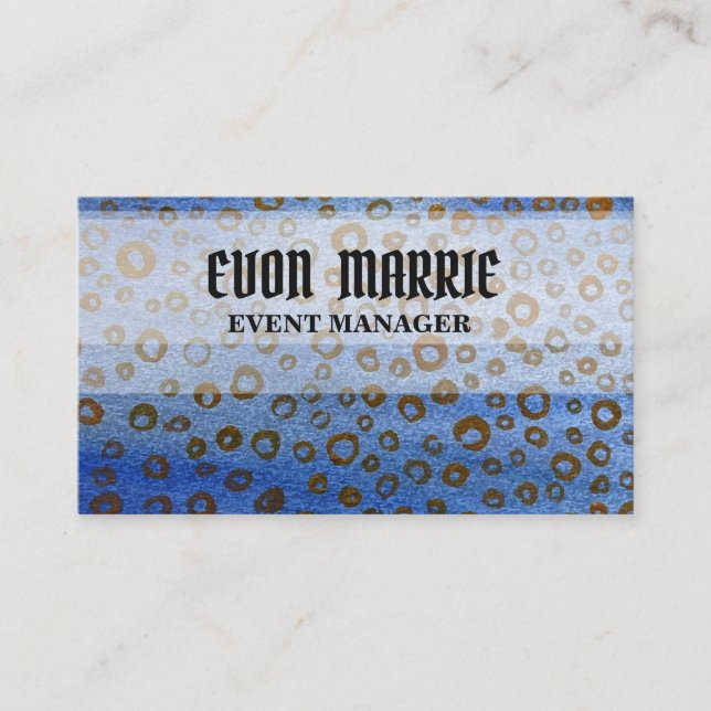 Visita Cartão azul de Negócios (Frente)