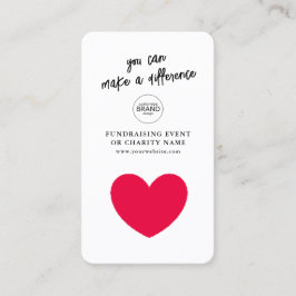 Visita Cartão com fotos de logotipo da doação de eventos 