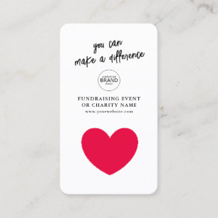 Visita Cartão com fotos de logotipo da doação de eventos 