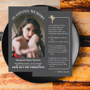 Visita Cartão com fotos Simples de Oração para Memorial F