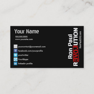 Visita Cartão da revolução de Ron Paul