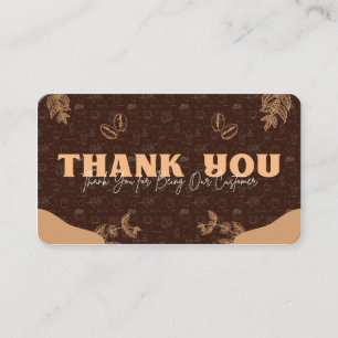 Visita Cartão de Agradecimento Amante de Café Obrigado