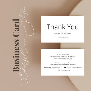 Visita Cartão de Agradecimento Branco para Redes Sociais 