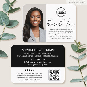 Visita Cartão de Agradecimento de Notário Público Logot