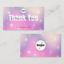 Cartão de Agradecimento Sparkly Galaxy Bakery