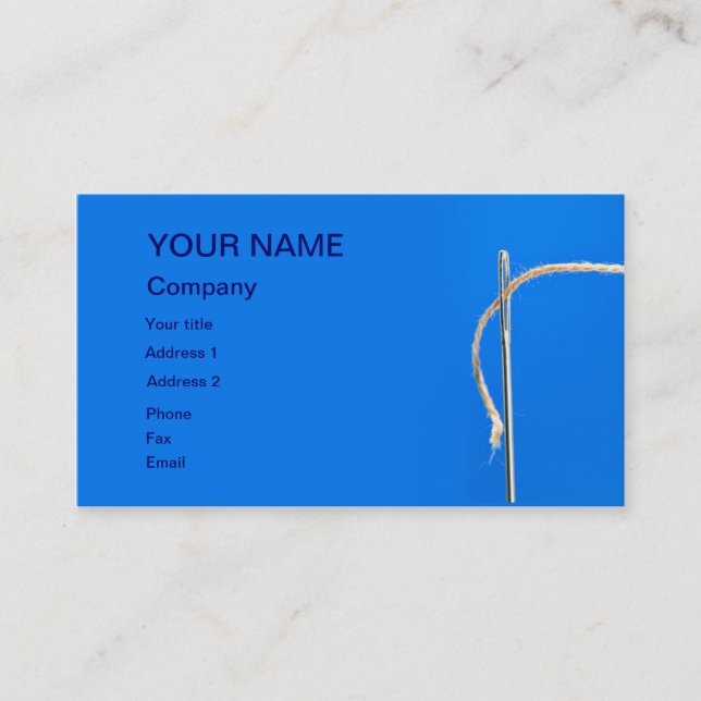 Visita Cartão de agulha com agulha e rosca (Frente)