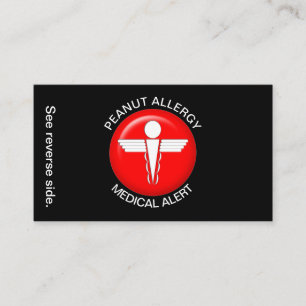 Visita Cartão de Alerta Médico para Alergia PEANUT