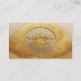 Visita Cartão de Artista de Cabelo e Maquiagem Glam Gold