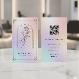 Visita Cartão de Artista de Tatuagem Holográfico de Luxo