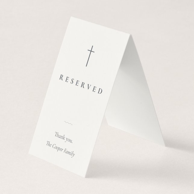 Visita Cartão de Assento Reservado Religioso Grace Stone (Frente)