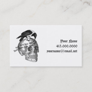 Visita Cartão de Blogueiro Raven e Skull