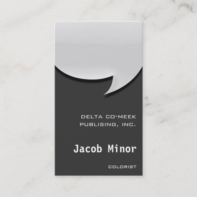 Visita Cartão de bolha do discurso [3d] (Frente)