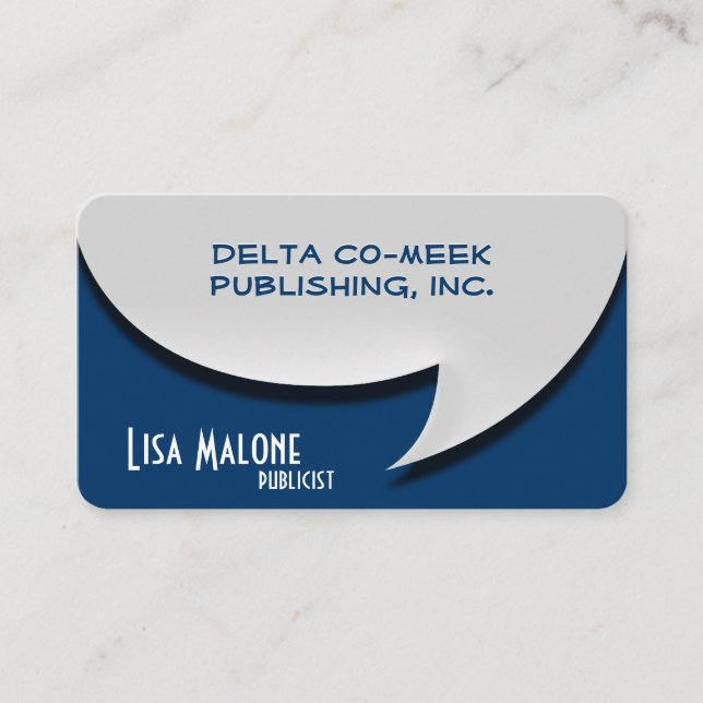 Visita Cartão de bolha do discurso [3d] (Frente)