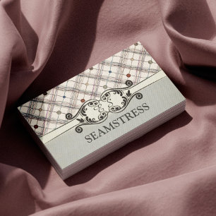 Visita Cartão de Botão Decorrido do Sewing Studio