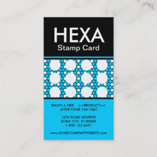 Visita cartão de carimbo hexa (personalizável por cor)