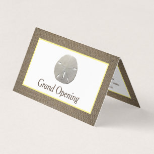 Visita Cartão de Cerimônia de Abertura em Dólar e Burlap