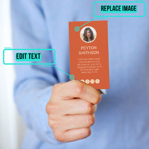 Visita Cartão de chamada pessoal: Casal w Fotos Laranja