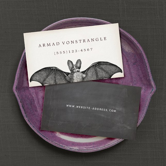 Visita Cartão de Chamada Vampiro Bat Halloween (Criador carregado)