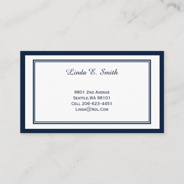 Visita Cartão de Chamadas Clássico com Bordas (Frente)