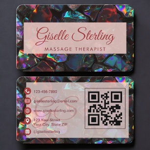 Visita Cartão de Código QR Black Opal Terapeuta de Massag