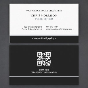 Visita Cartão de Código QR de Aplicação da Lei do Oficial