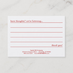 Visita cartão de comentário de estilo emo