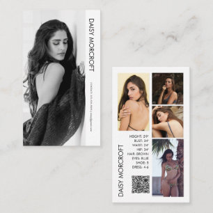 Visita Cartão de Comp de Foto de Ator Modelo Profissional