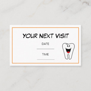 Visita Cartão de Compromisso Dentista Dental