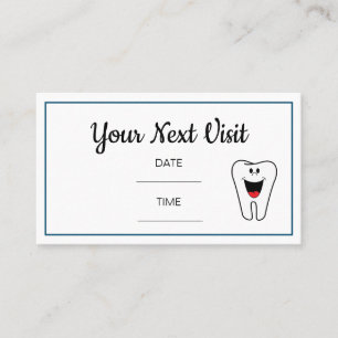 Visita Cartão de Compromisso Dentista Dental
