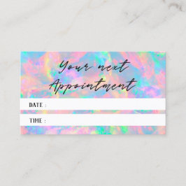 Visita cartão de compromisso opal pastel