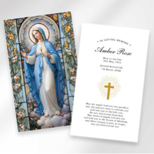 Visita Cartão de Condolências Funeral Perda Ave-Maria Ora