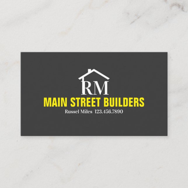 Visita Cartão de Construção do Construtor (Frente)