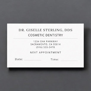 Visita Cartão de Consulta de Consultório de Dentista de O