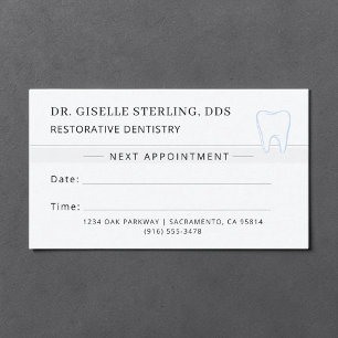Visita Cartão de Consulta Odontológica de Dentística Rest
