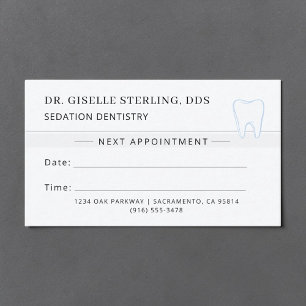 Visita Cartão de Consulta Odontológica de Sedação Dentári