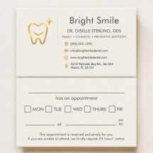 Cartão de Consulta Odontológica Sorriso Dourado