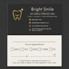 Visita Cartão de Consulta Odontológica Sorriso Dourado