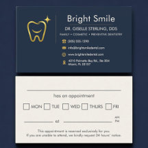 Cartão de Consulta Odontológica Sorriso Dourado Az
